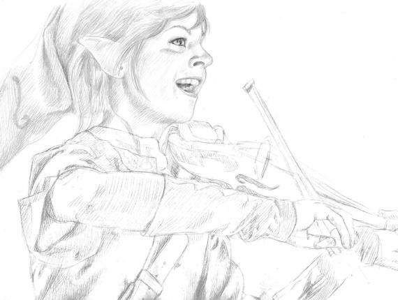 Lindsey Stirling Link Zelda portrait retrat retrato