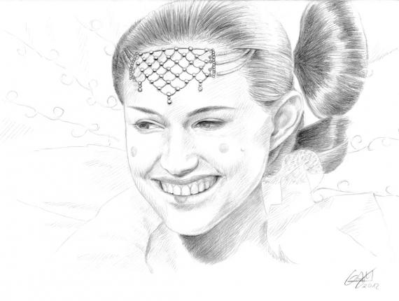 Natalie Portman Star Wars portrait retrat retrato