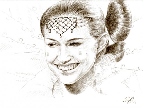 Natalie Portman Star Wars portrait retrat retrato