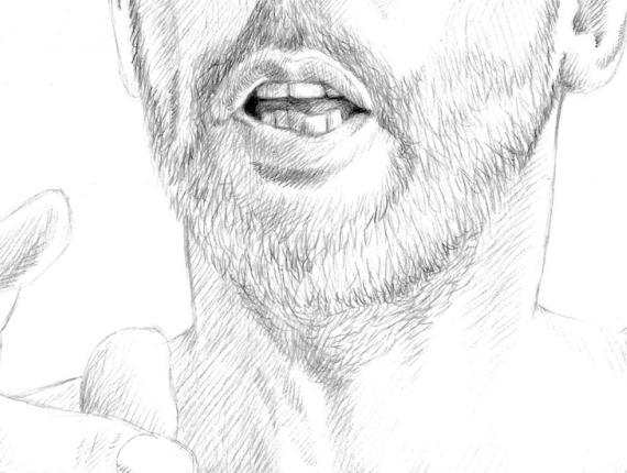 Jean Reno El profesional Leon portrait retrat retrato