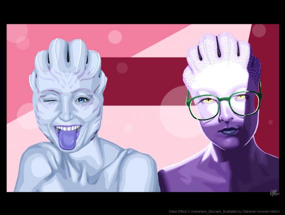 asari Mass Effect bioware retrat retrato portrait