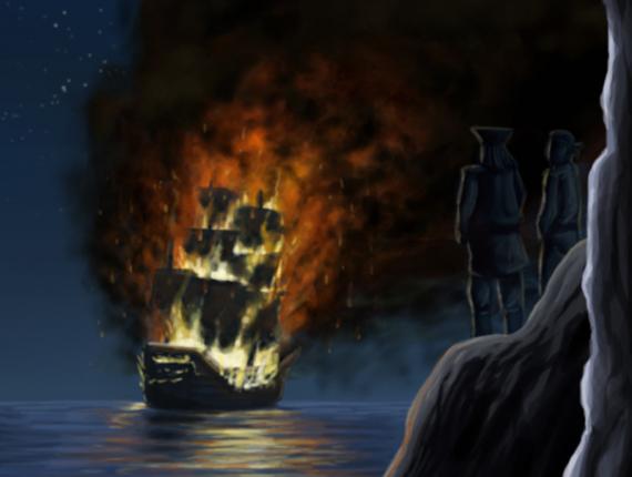 sirena mermaid capturada captured pirata pirate cova cueva cave