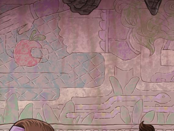 Un Lloc Estrany personatges personajes characters amics amigos friends noia chica girl home hombre man aventura adventure serp serpiente snake color digital