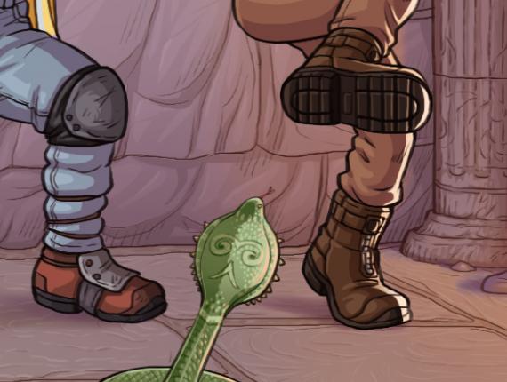 Un Lloc Estrany personatges personajes characters amics amigos friends noia chica girl home hombre man aventura adventure serp serpiente snake color digital