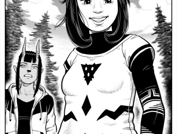 Un Lloc Estrany personatges personajes characters amigues amigas friends noia chica girl noia dimoni chica demonio demon girl digital