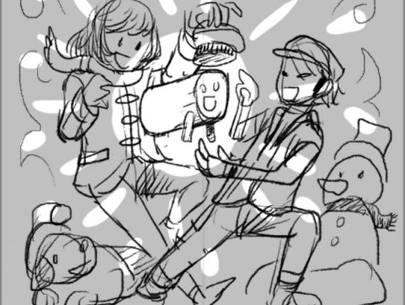 Bon Nadal Feliz Navidad Merry Christmas 2023 Tió Tio gos perro dog ninot de neu muñeco de nieve Snowman amics amigos friends parella pareja couple dibuix digital dibujo digital digital drawing digital art