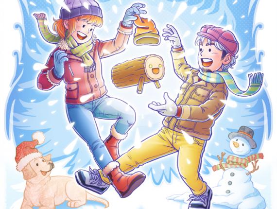 Bon Nadal Feliz Navidad Merry Christmas 2023 Tió Tio gos perro dog ninot de neu muñeco de nieve Snowman amics amigos friends parella pareja couple dibuix digital dibujo digital digital drawing digital art