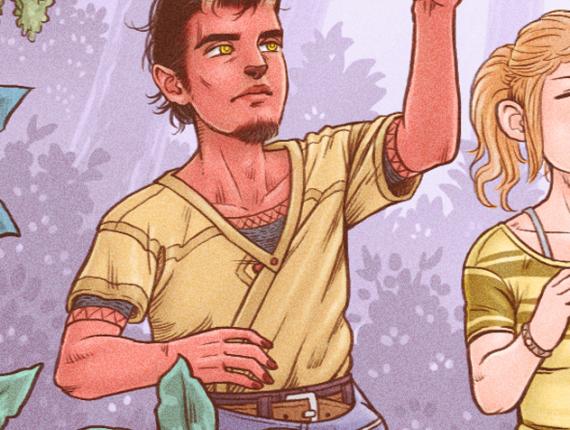 Un Lloc Estrany personatges personajes characters amics amigos friends noia chica girl nen gat niño gato cat boy color digital noi dimoni chico demonio devil boy animals animales