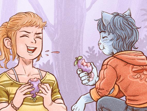 Un Lloc Estrany personatges personajes characters amics amigos friends noia chica girl nen gat niño gato cat boy color digital noi dimoni chico demonio devil boy animals animales