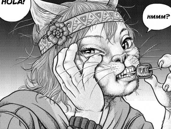 pàgina página page manga un lloc estrany noi chico boy punk noia gata chica gato cat girl