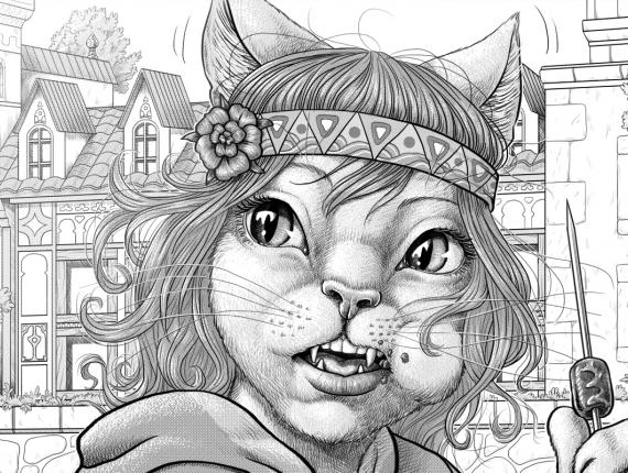 pàgina página page manga un lloc estrany noi chico boy punk noia gata chica gato cat girl