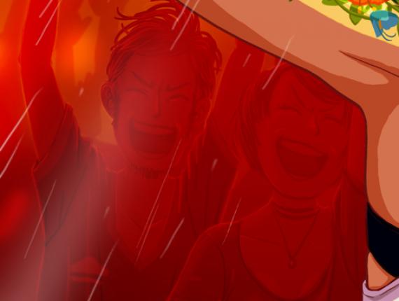 Life is Strange Before the Storm Videojoc videojuego videogame Dontnod Entertainment Chloe Rachel parella pareja couple ball baile dance concert concierto rock riure risa laugh