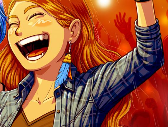 Life is Strange Before the Storm Videojoc videojuego videogame Dontnod Entertainment Chloe Rachel parella pareja couple ball baile dance concert concierto rock riure risa laugh