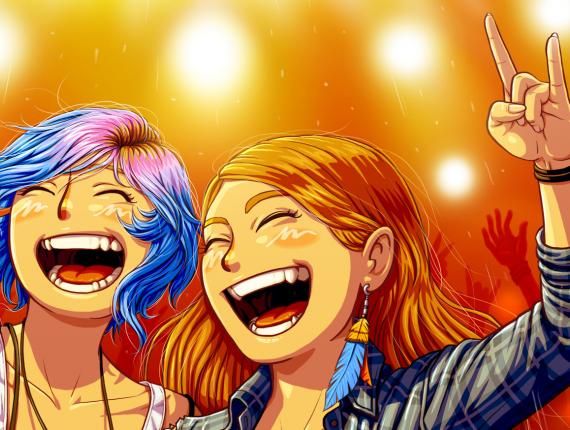 Life is Strange Before the Storm Videojoc videojuego videogame Dontnod Entertainment Chloe Rachel parella pareja couple ball baile dance concert concierto rock riure risa laugh