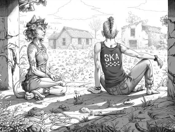 noia gat chica gato cat girl punk noi chico boy parella pareja  couple SKA