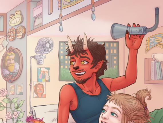 Un Lloc Estrany personatges personajes characters amics amigos friends noia chica girl home hombre man color digital noi dimoni chico demonio devil boy gos perro dog animals animales guitarra guitar música music