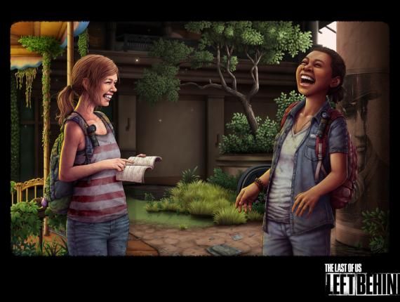The Last of Us Left Behind fan art naughty dog naughtydog Play Station Playstation Ellie Riley riure risa laugh