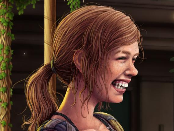 The Last of Us Left Behind fan art naughty dog naughtydog Play Station Playstation Ellie Riley riure risa laugh