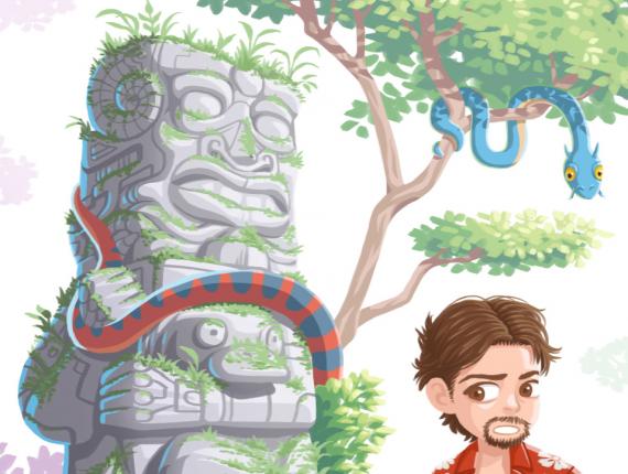 Un Lloc Estrany personatges personajes characters amics amigos friends home hombre man color digital noi dimoni chico demonio devil boy animals animales serp sepriente snake