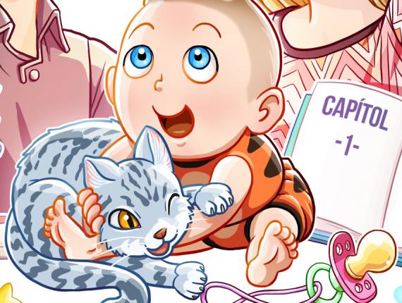 família familia family pare padre papa dad father mare madre mama mother fill hijo son gat gato cat macross robotech Valkyrie body bebé nadó Infant bodysuit