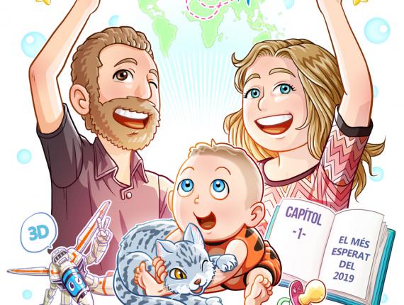 família familia family pare padre papa dad father mare madre mama mother fill hijo son gat gato cat macross robotech Valkyrie body bebé nadó Infant bodysuit