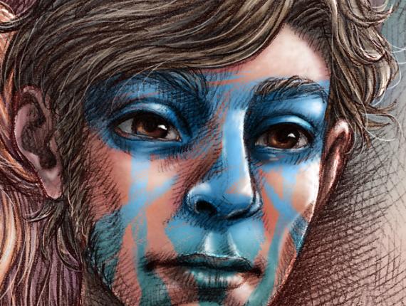 Un Lloc Estrany personatges personajes characters amics amigos friends noia chica girl home hombre man noia gat chica gato cat girl color digital