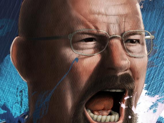 Bryan Cranston Walter White Jesse Breaking Bad retrat retrato portrait