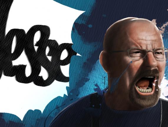 Bryan Cranston Walter White Jesse Breaking Bad retrat retrato portrait