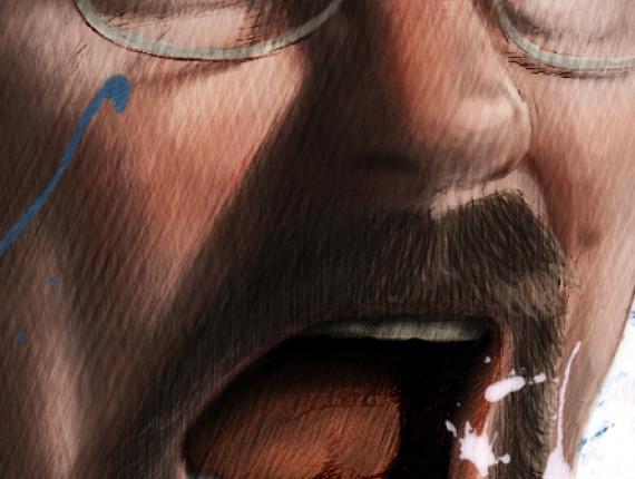 Bryan Cranston Walter White Jesse Breaking Bad retrat retrato portrait
