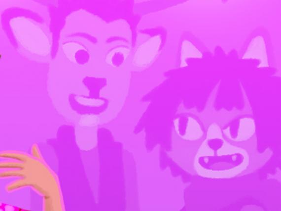 un lloc estrany noi chico boy noia chica girl conill conejo bunny gat gata cat aventura adventure ciberpunk cyberpunk futur futuro future