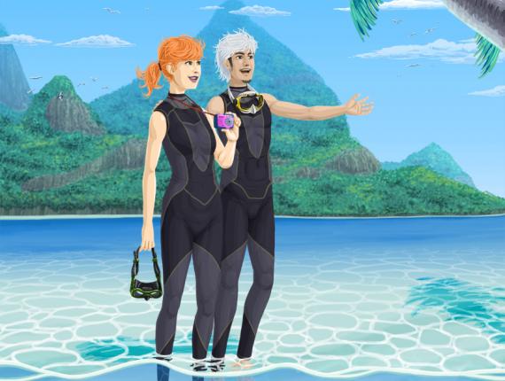 persoantges personajes characters pèl-roja peliroja Redhead blanc blanco white platja playa beach