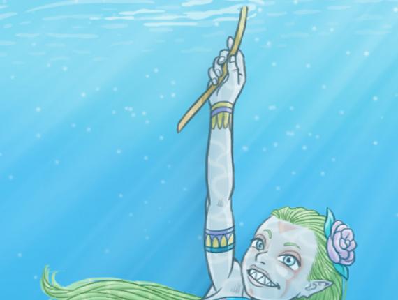 Un Lloc Estrany personatges personajes characters amics amigos friends noia chica girl home hombre man sirena mermaid parella pareja couple color digital riu río river llac lago lake sota l'aigua bajo el agua under water