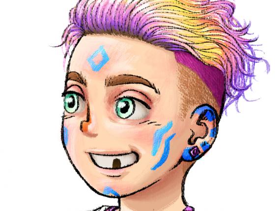 Un Lloc Estrany personatge personaje character noia chica girl home hombre man color digital