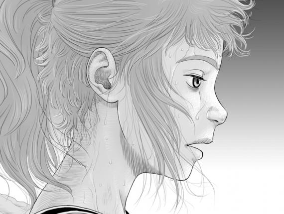 Un Lloc Estrany personatge personaje character noia chica girl sola alone digital