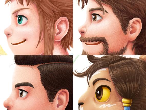 Un Lloc Estrany personatges personajes characters amics amigos friends noia chica girl home hombre man color digital noia conill chica conejo girl rabbit pin chapas pin badges