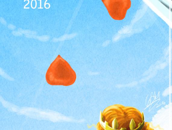 Sant Jordi 2016 espasa espada sword rosa rose princesa princess drac dragón dragon cel cielo sky senyera bandera flag