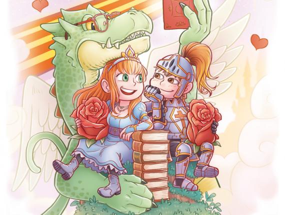 Sant Jordi 2023 princesa cavaller drac rosa llibre princesa caballero dragón rosa libro princess knight dragon rose book senyera catalana bandera catalana Catalan flag