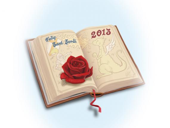 Sant Jordi drac dragon dragoon cavaller caballero knight rosa rose