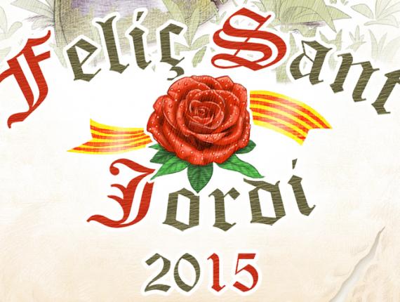 Sant Jordi rosa rose escut escudo shield espasa espada sword casc casco helmet