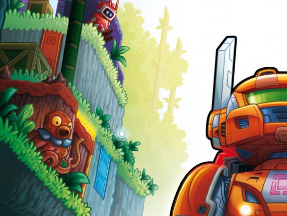 Super MAGBOT AstralPixel Astral Pixel moonsailor Rafael Langoni logo videogame videojoc videojuego vectorial personatge personaje character robot banda sonora original BSO original soundtrack OST