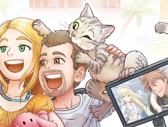 Amics amigos friends gat gato cat boda wedding postal targeta tarjeta card Japó Japón Japan Okinawa