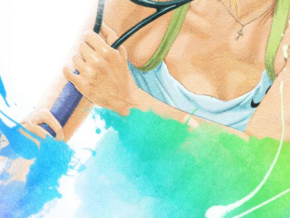 Maria Sharapova tenista tennis player retrat retrato portrait