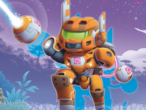 Super MAGBOT AstralPixel Astral Pixel logo videogame videojoc videojuego vectorial cartell cartel poster cover coberta cubierta robot