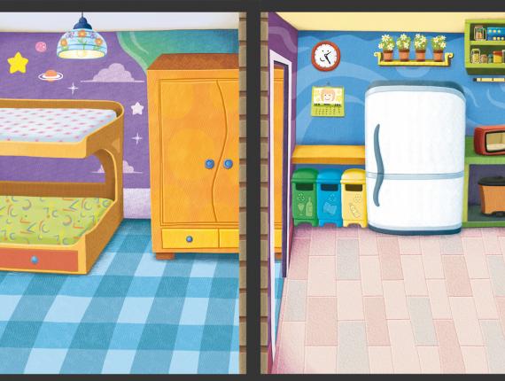 Andreu Toys magnetic house casa family família familia cuina cocina kitchen habitació habitación room