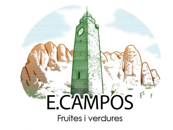 logotip logotipo logo E.CAMPOS fruites i verdures