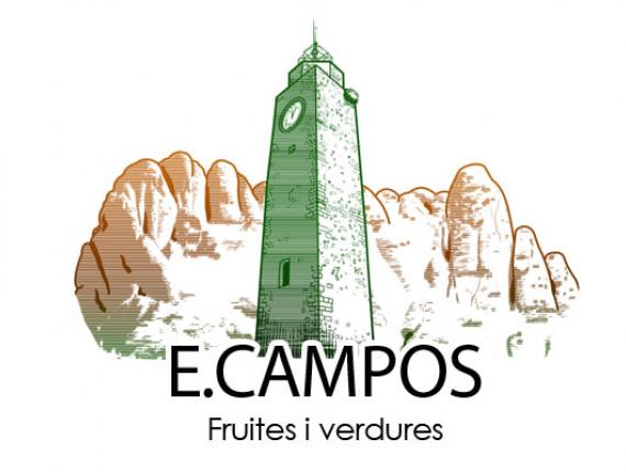 logotip logotipo logo E.CAMPOS fruites i verdures