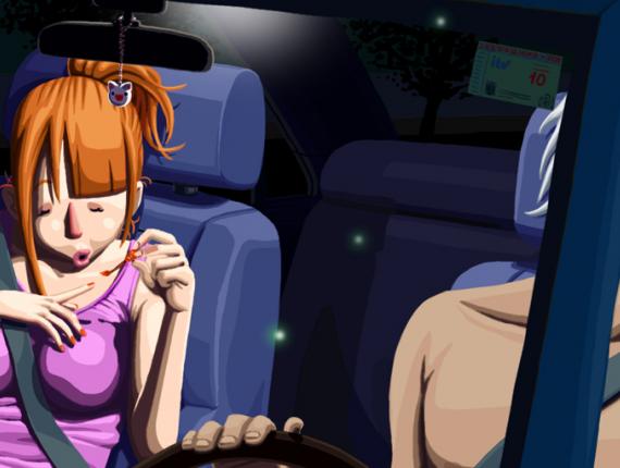 persoantges personajes characters pèl-roja peliroja Redhead blanc blanco white cotxe coche car