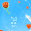 Sant Jordi 2016 espasa espada sword rosa rose princesa princess drac dragón dragon cel cielo sky senyera bandera flag