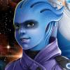 Mass Effect Andromeda Sara Ryder Peebee fanart BioWare espai espacio space planetes planetas planets estrelles estrellas stars