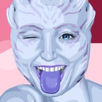 asari Mass Effect bioware retrat retrato portrait